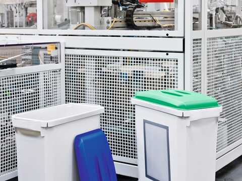 Tunna Durable Durabin Rektangulär med Handtag Gul 60L