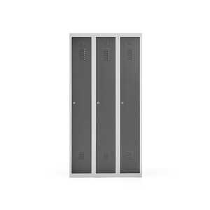 Klädskåp Click 1-dörr x 3 modul Mörkgrå 1800x900x500mm