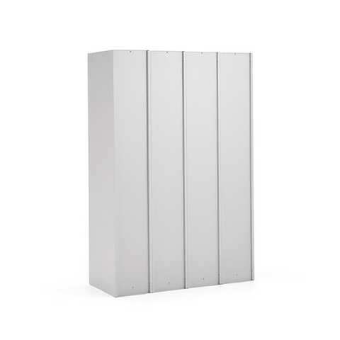 Klädskåp Click 1-dörr x 4 modul Mörkgrå 1800x1200x500mm