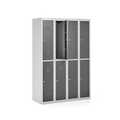 Klädskåp Click 2-dörr x 4 modul Mörkgrå 1800x1200x500mm