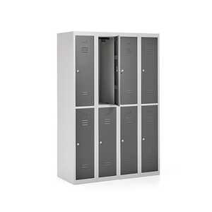 Klädskåp Click 2-dörr x 4 modul Mörkgrå 1800x1200x500mm