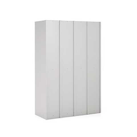Klädskåp Click 2-dörr x 4 modul Mörkgrå 1800x1200x500mm